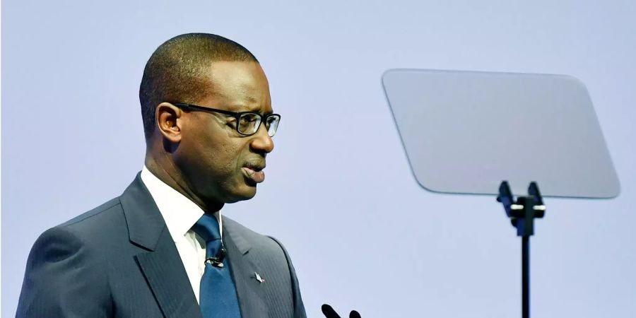 Tidjane Thiam, CEO der Credit Suisse (CS), spricht während einer Generalversammlung.