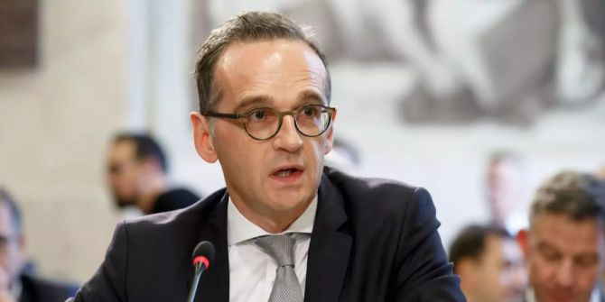 Heiko Maas an der Afghanistankonferenz in Genf.