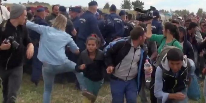 Ungarische Kamerafrau - Freispruch nach Tritten gegen Flüchtlinge