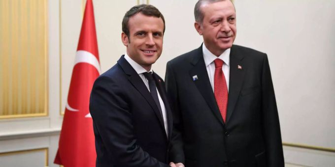 Recep Tayyip Erdogan trifft Emmanuel Macron. Recep Tayyip Erdogan trifft Emmanuel Macron.