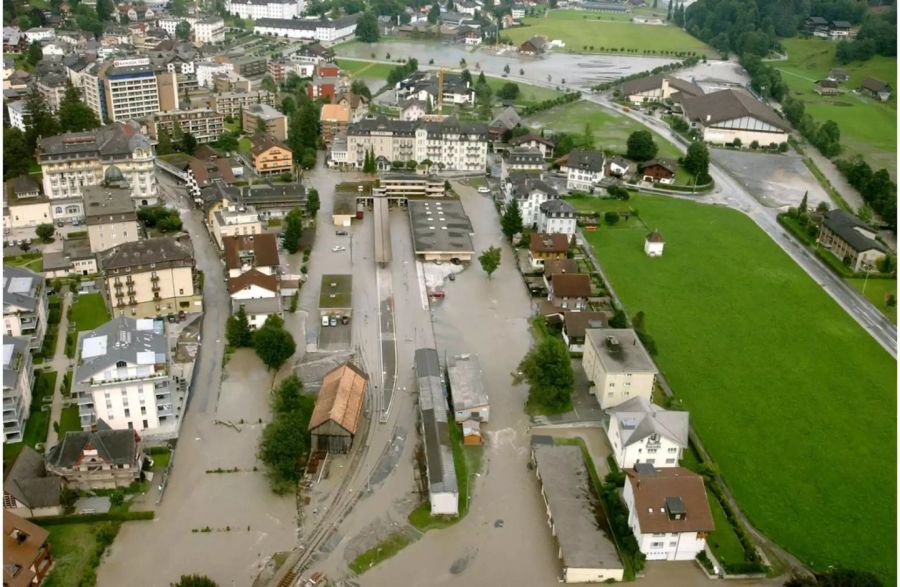 Engelberg OW wurde beim Hochwasser von 2005 überflutet.