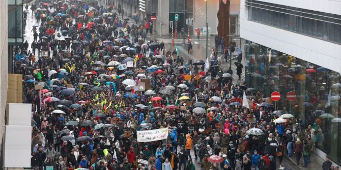 Demonstranten in Brüssel.