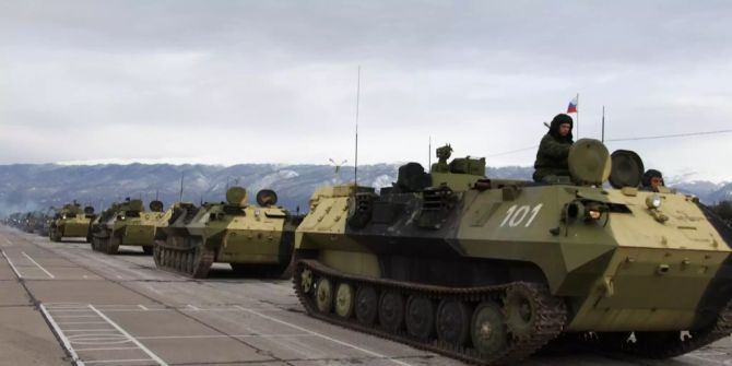 Russische Panzer in Abchasien.