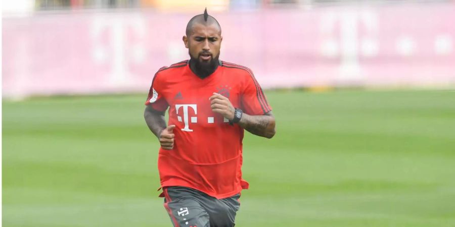 Arturo Vidal beim Training mit Bayern München.