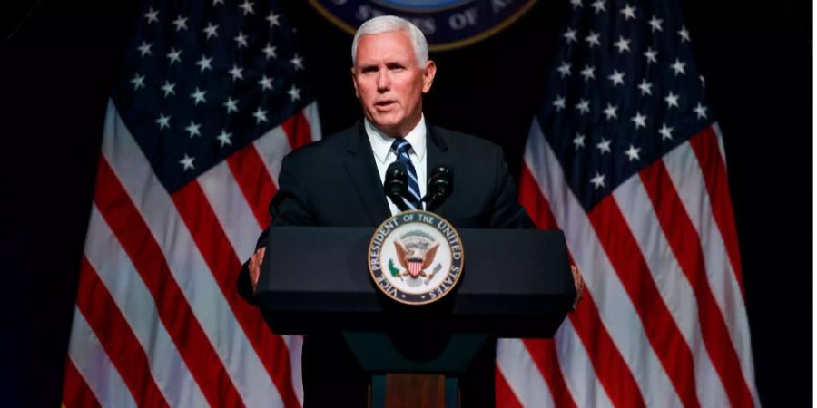 US-Vizepräsident Mike Pence spricht an einer Veranstaltung über die geplante «Space».