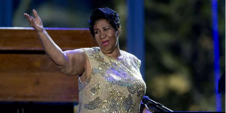 US-Soul-Diva Aretha Franklin bei einem Auftritt im Weissen Haus zwei Jahre vor ihrem Tod.