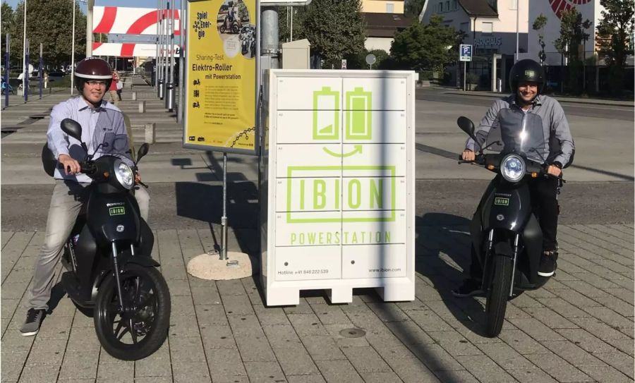 Elektro-Roller Powerstation in der Stadt Wil - zvg Stadt Wil