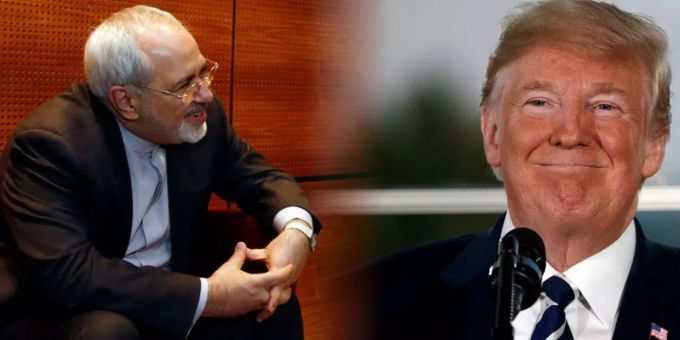 Irans Aussenminister Mohammed Dschawad Sarif ist erzürnt über die Politik von Donald Trump (links). Irans Aussenminister Mohammed Dschawad Sarif ist erzürnt über die Politik von Donald Trump (links).