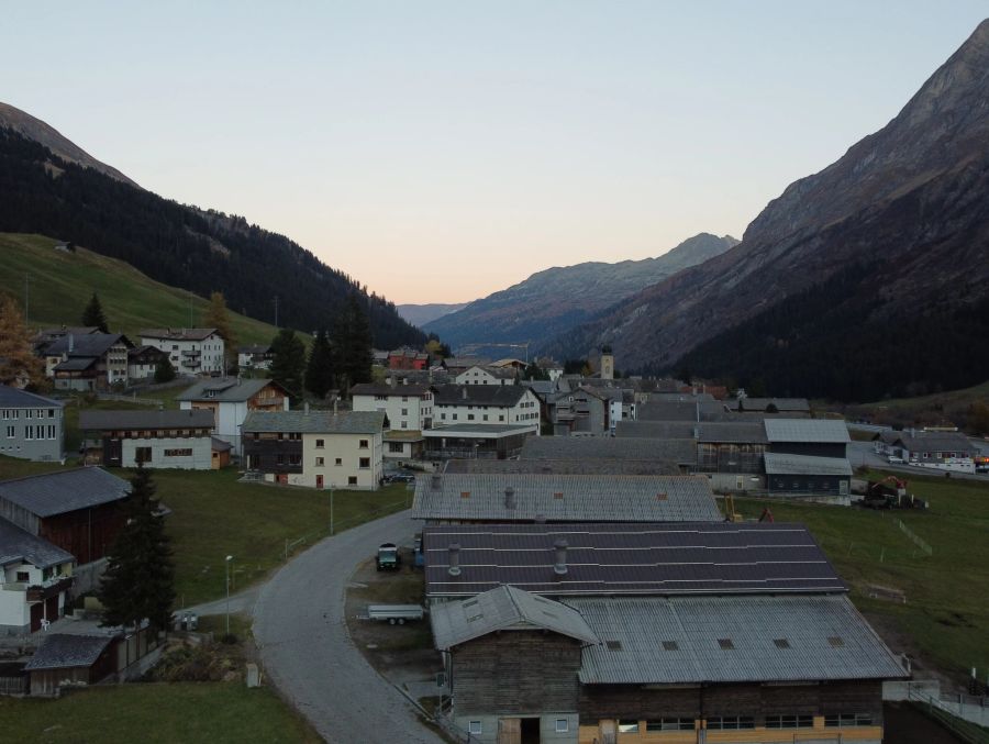 Bio Dorf Nufenen aus Vogelperspektive