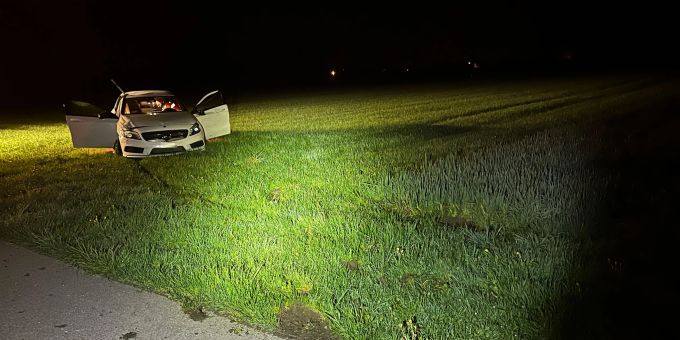 Der Verursacher des Verkehrsunfalls in Opfershofen musste zur Kontrolle ins Spital gebracht werden. Unfall in Opfershofen