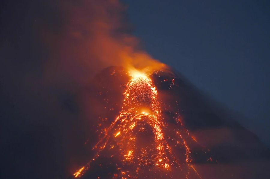 Vulkan Ausbruch Mayon Philippinen