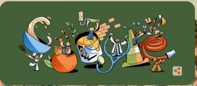 Der Tag der Arbeit bekommt auf Google ein eigenes Doodle. Tag der Arbeit