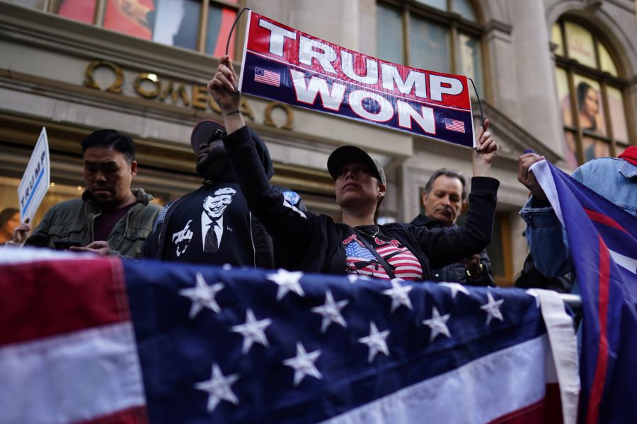 Trump-Anhänger demonstrieren in New York.