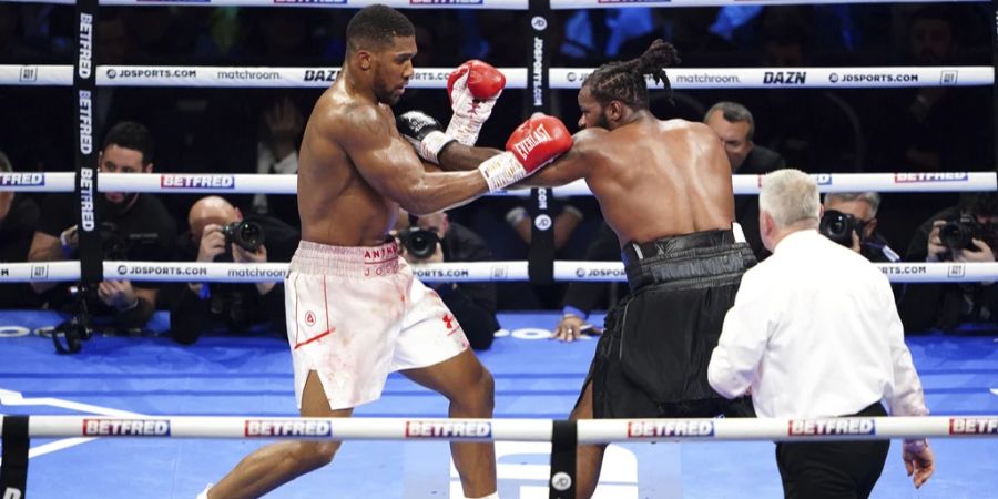 Anthony Joshua Jermaine Franklin am kämpfen.