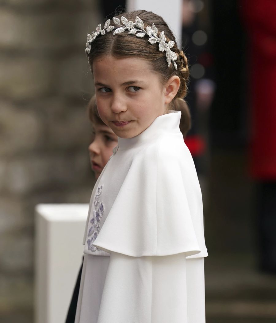 Auch Prinzessin Charlotte trug Weiss.