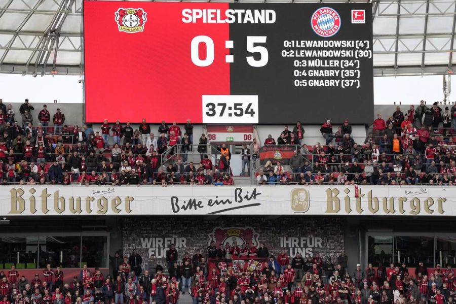 Nach 37 Minuten steht es in der «BayArena» aus Sicht der Leverkusener bereits 0:5.