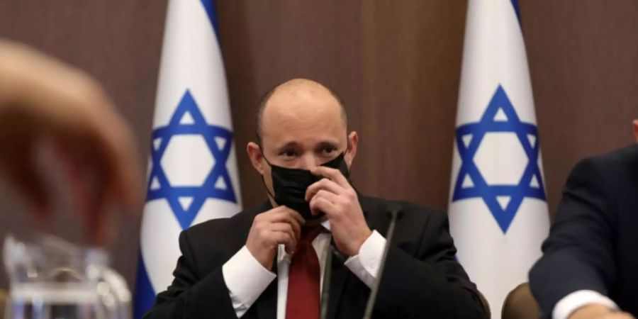 Naftali Bennett bei der Kabinettssitzung am Sonntag