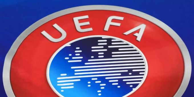 Das Logo der Europäischen Fussball-Union UEFA. Foto: Mike Egerton/PA Wire/dpa Das Logo der Europäischen Fussball-Union UEFA. Foto: Mike Egerton/PA Wire/dpa