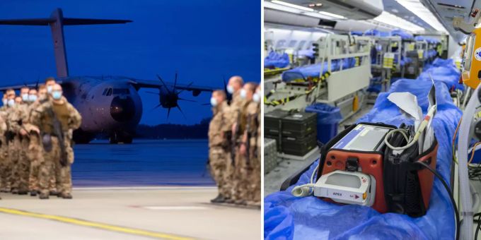 Die deutsche Luftwaffe wird Corona-Patienten von Bayern nach Nordrhein-Westfalen fliegen. Coronavirus