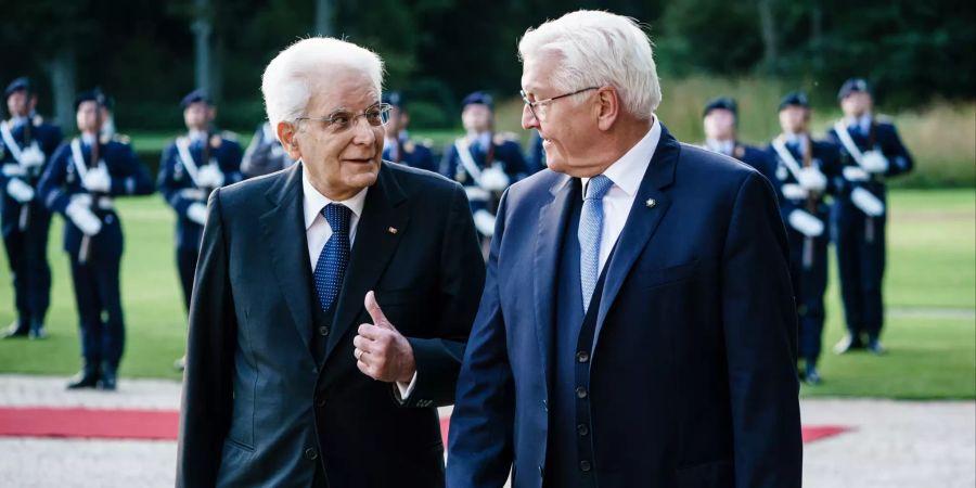 German President Frank-Walter Steinmeier receives Italian President Sergio Matarella