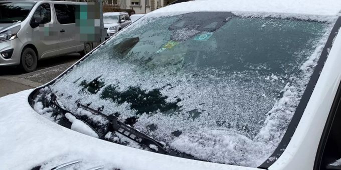 Die Sicht war stark eingeschränkt. Schnee