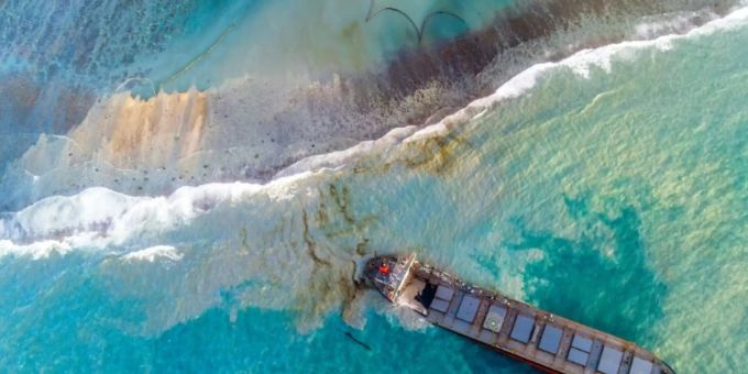 Die «MV Wakashio» vor Mauritius Die «MV Wakashio» vor Mauritius