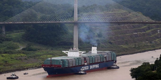 Auf dem Panamakanal stauts aktuell. (Symbolbild) Panamakanal