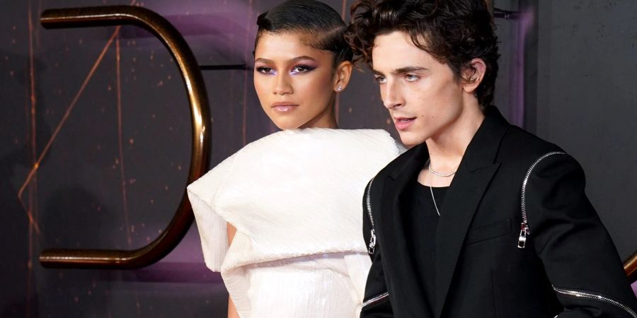 Schauspieler Timothee Chalamet und Schauspielerin Zendaya bei der Premiere des Films «Dune» im Odeon Leicester Square in London.