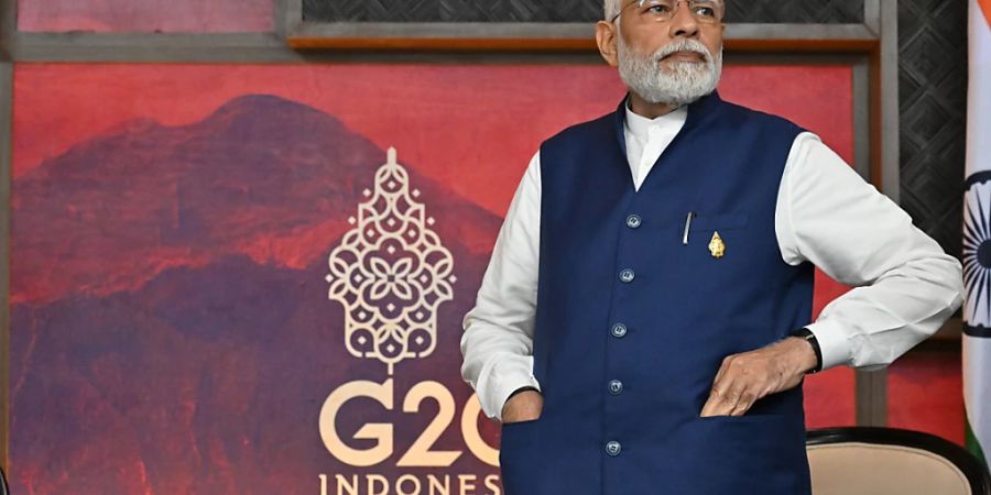 Indias Prime Minister Narendra Modi waits to meet Australias Prime Minister Anthony Albanese during the 2022 G20 summit in Nusa Dua, Bali, Indonesia, Wednesday, November 16, 2022. (AAP Image/Mick Tsikas) NO ARCHIVING