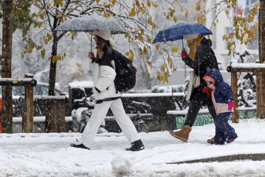 In der Nacht auf Freitag kehrte das winterliche Wetter zurück. Es schneite es bis ins Flachland.