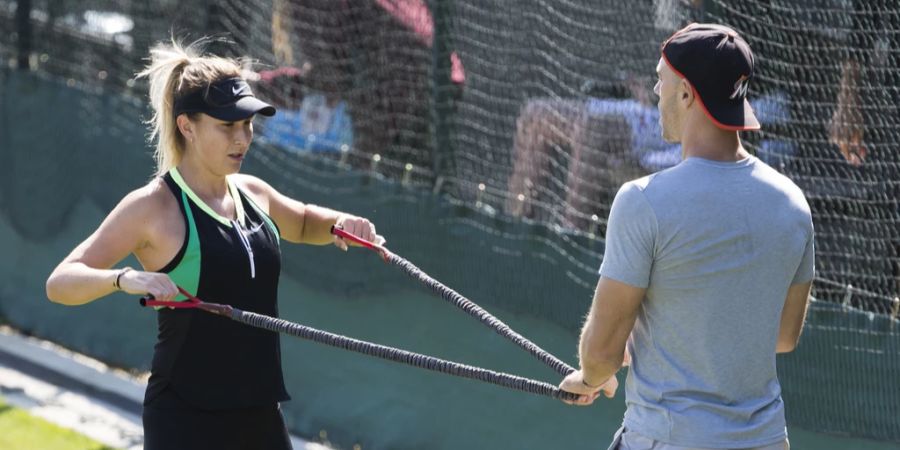 Hromkovic arbeitet seit 2018 als Fitnesstrainer der Schweizerin.