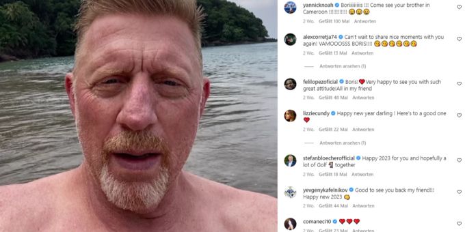 Boris Becker grüsste erst vor kurzem so von seinem Instagram-Account. Boris Becker