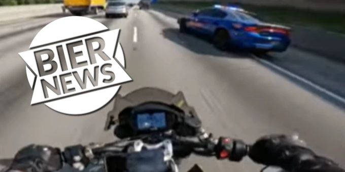 Der Biker filmte sich selbst bei der Fahrerflucht und stellte das Ganze in das Internet. biker