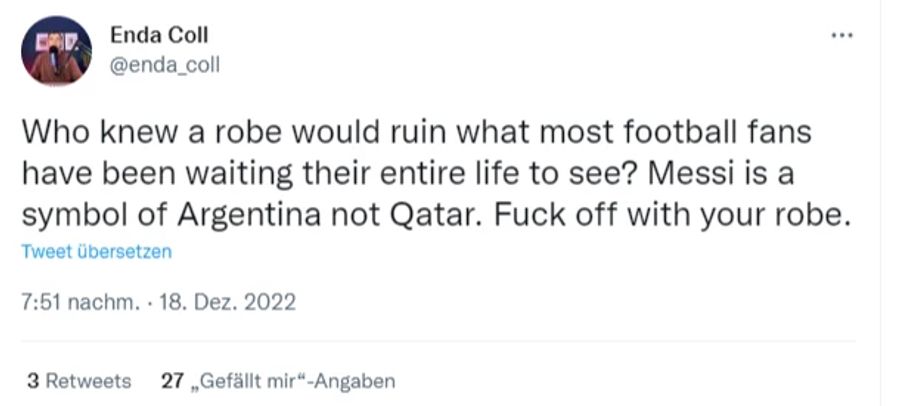 Bei den Fans kommt die Robe von Lionel Messi nicht gut an.