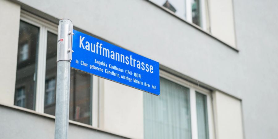 Die Kauffmannstrasse in Chur. - Kanton Graubünden.