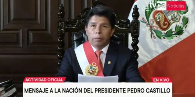 Perus Präsident Castillo verkündet Auflösung des Parlaments peru Castillo