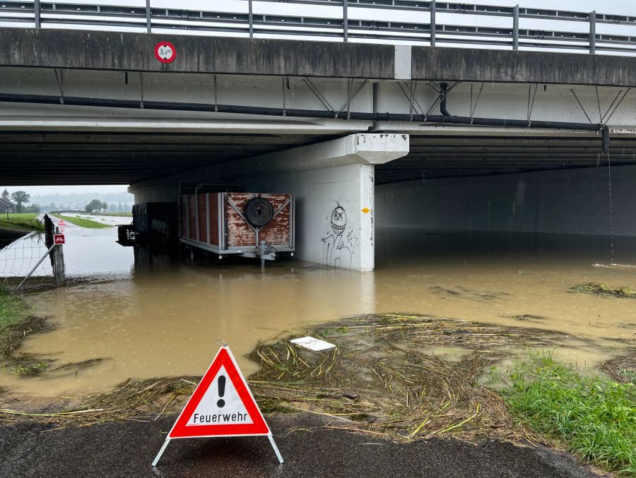 Auch in Tuggen musste die Feuerwehr ausrücken.