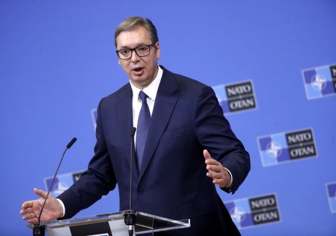 Der Präsident von Serbien, Aleksandar Vucic. Serbien