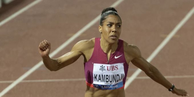 Mujinga Kambundji an der Athletissima in Lausanne. Mujinga Kambundji