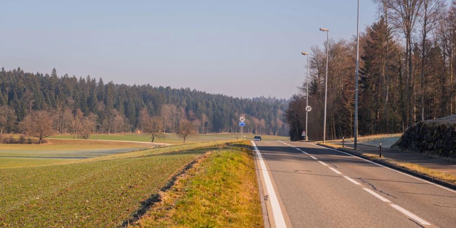 Die St. Urbanstrasse Richtung Roggwil.