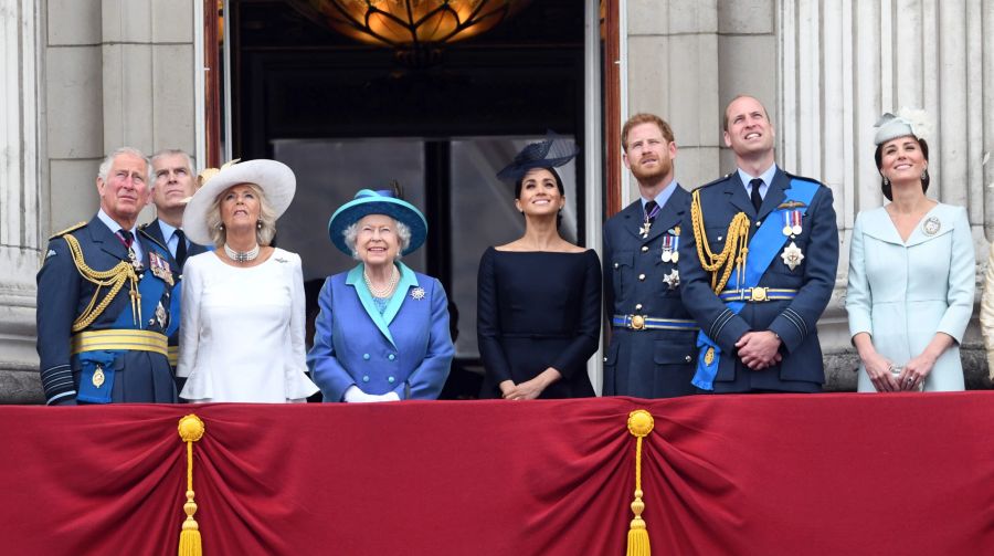 Harry und Meghan im Juli 2018 auf dem Balkon des Buckingham-Palastes.