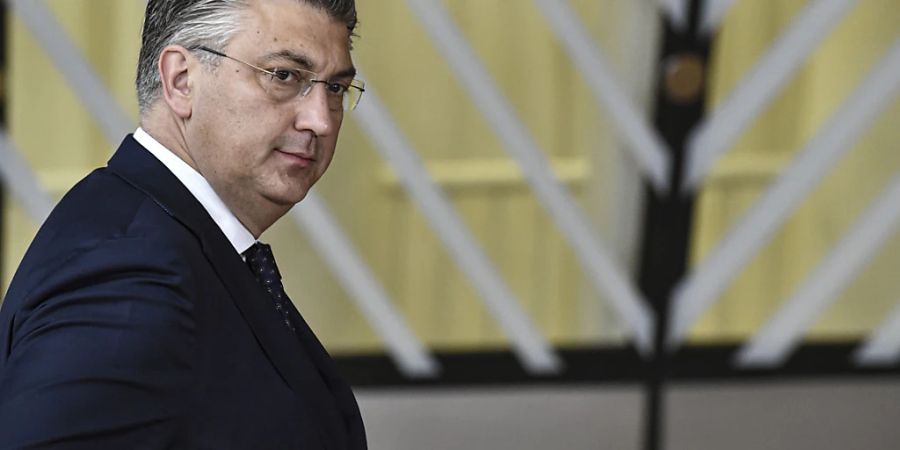 FILED - Croatia's Prime Minister Andrej Plenkovic, arrives for the meeting on the second day of an EU Summit. Photo: Gaetan Claessens/European Council/dpa - ATTENTION: editorial use only and only if the credit mentioned above is referenced in full