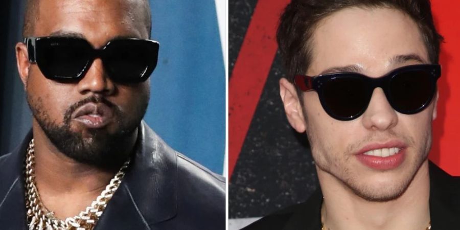 Der Kampf zwischen Kanye West (l.) und Pete Davidson geht weiter.