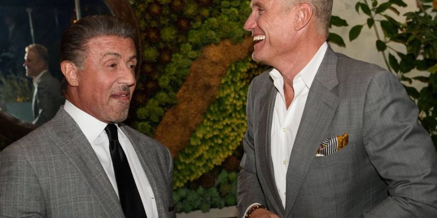 Gute Kumpels: Sylvester Stallone (l.) und Dolph Lundgren (hier 2016).