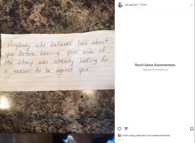 Auch Anthony postete eine kurze Mitteilung auf Instagram. ukraine krieg