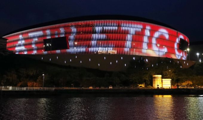 Das Estadio San Mamés kann animiert werden. La Liga