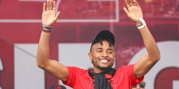 Steht in der Gunst der Bundesliga-Profis ganz oben: Christopher Nkunku. Steht in der Gunst der Bundesliga-Profis ganz oben: Christopher Nkunku.