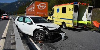 A13 / Thusis GR - Kollisionsunfall bei Spurwechsel