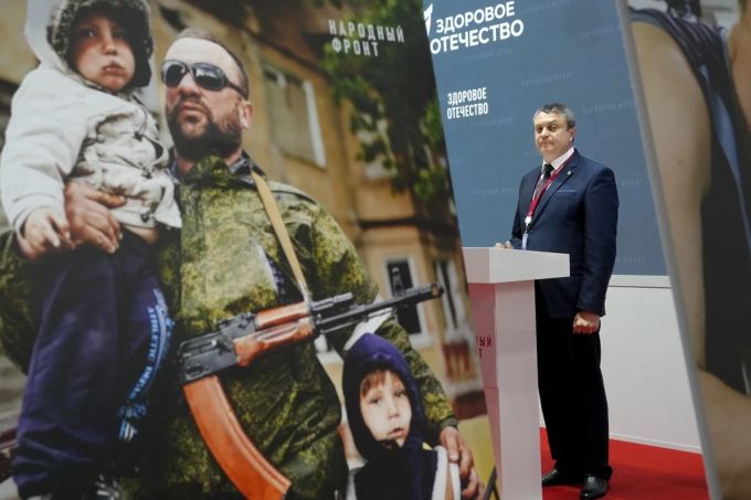 Der Anführer der selbst ernannten Separatistenrepublik Luhansk am Wirtschaftsforum in St. Petersburg. Wirtschaftsforum