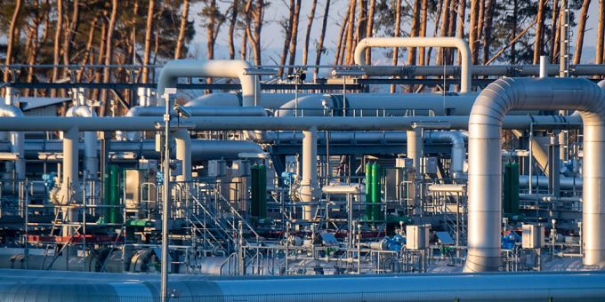 Rohrsysteme und Absperrvorrichtungen in der Gasempfangsstation der Ostseepipeline Nord Stream 1 in Lubmin bei Greifswald (D). Durch die Ostsee-Pipeline fliesst seit 2011 russisches Erdgas nach Deutschland. (Archivbild) nodr stream